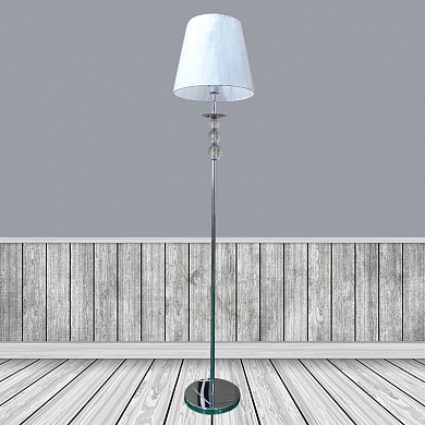 Торшер Т1001/1 хром/бел 1х60W T27