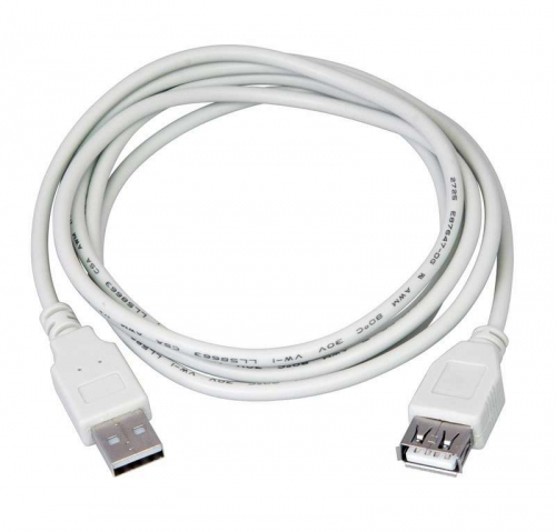 Кабель USB (шт. USB A - гн. USB A) 1.8 метра, серый REXANT Кабель USB (шт. USB A - гн. USB A) 1.8 метра, серый REXANT